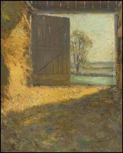 The Barn Door, The Farm, The Township, Ontario (fred Hardy's Barn) by James Edward Hervey MacDonald