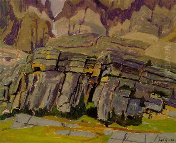 Cliffs Near Lake O'hara - view 1