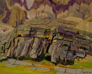 Cliffs Near Lake O'hara by James Edward Hervey MacDonald