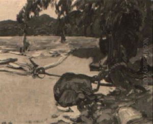 Log Boom, Gull River by James Edward Hervey MacDonald