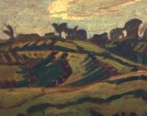 Wheat Stooks And Shadows, Thornhill by James Edward Hervey MacDonald