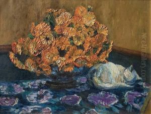 Gato Y Calendulas by Milo Beretta
