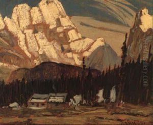 Hungabee Mountains, Canadian Rockies by James Edward Hervey MacDonald