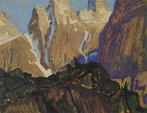 Mt. Ringrose From Wiwaxy Peaks Above Oesa Trail by James Edward Hervey MacDonald