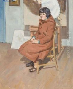 Woman Seated In The Studio by Thomas Reid Macdonald