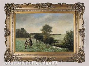 The Edge Of The Field (+ On The Way To Town; Pair) by Norman M. Macdougall