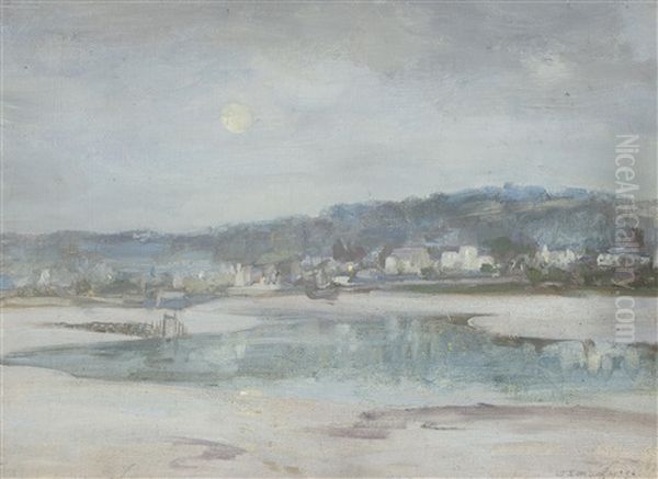 Kirkcudbright Harbour, Moonlight - view 1