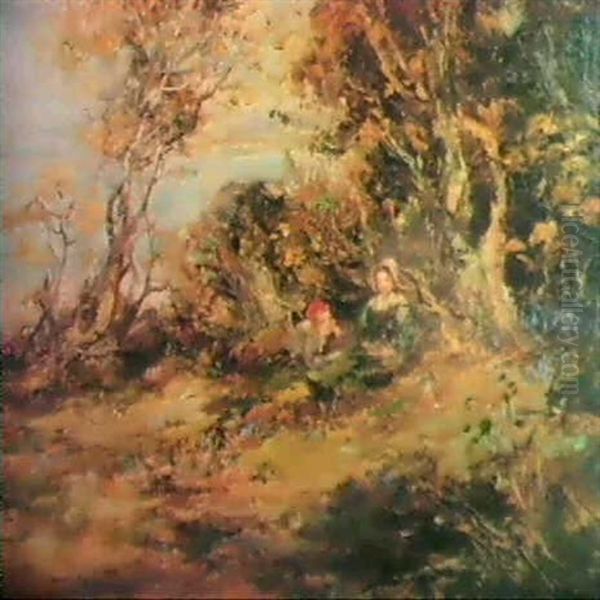 Children Resting By A Wood - view 1