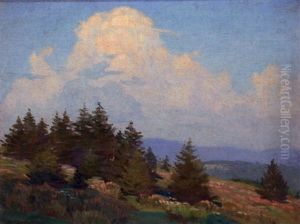 Hillside And Spruce by Norwood Hodge Macgilvary