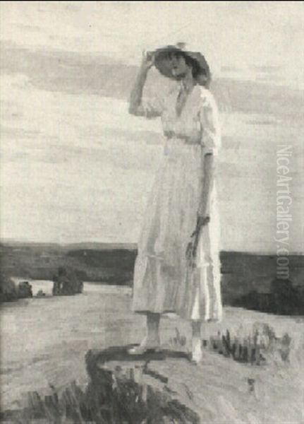 Woman On A Rock - view 1