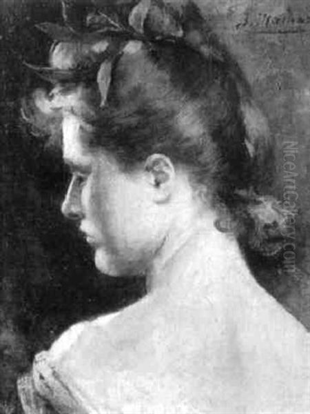 Portrait Einer Dame Im Verlorenen Profil - view 1