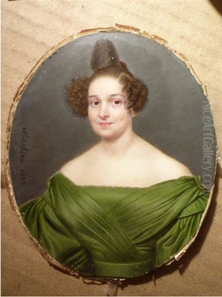 Portrait De Dame A La Robe Verte - view 1
