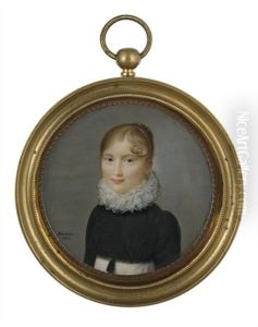 A Young Lady In White Dress by Ferdinand Machera