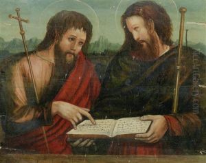 Christ With Saint John The Baptist by Pedro Machuca