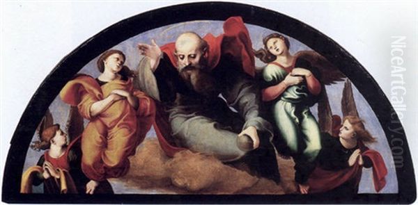 Dieu Le Pere Entoure De Quatre Anges - view 1