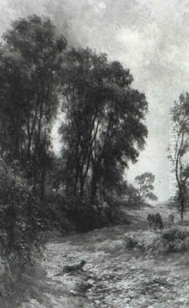 Playing By A Stream - view 1