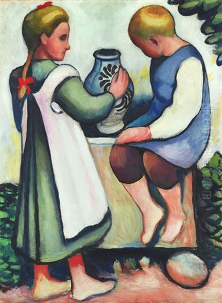Kinder Am Brunnen Ii - view 1
