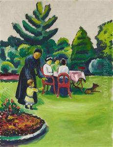 Kaffeetafel Im Garten by August Macke