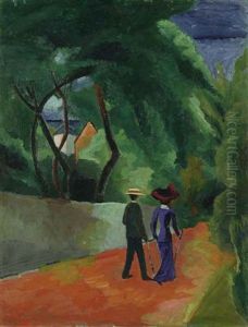 Der Rote Weg by August Macke