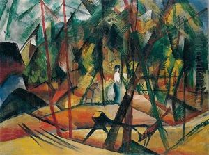 Waldspaziergang by August Macke