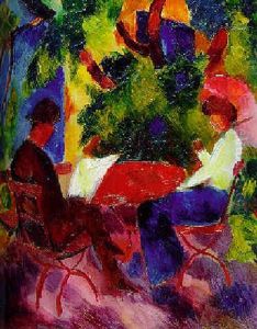 Paar Am Gartentisch by August Macke