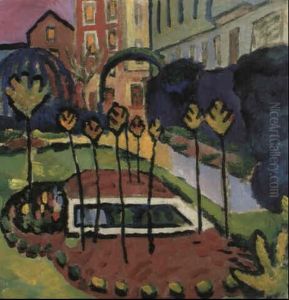 Garten Mit Bassin by August Macke