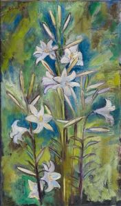 Weise Lilien by Helmuth Macke