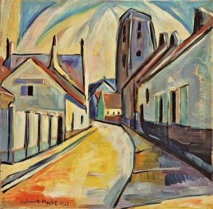 Strassenszene by Helmuth Macke