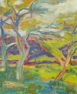 Wiese Mit Baumen by Helmuth Macke