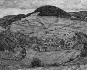 Und Tal". Sign., Rucks. Auf Klebezettel Bez. Und Betitelt. Ol Auf Lwd. 56 X 70 Cm. Rahmen by Anna Berg