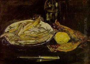 Stilleben Mit Fischen by Hertha Mackensen