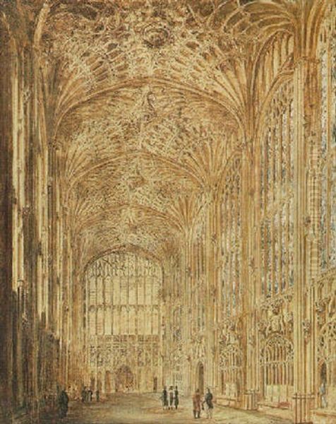 The Interior Of Kings College Chapel, Cambridge - view 1