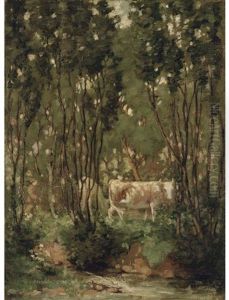 Cows In A Woodland Glade by James Hamilton Mackenzie
