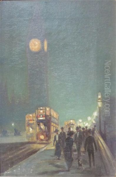 A London Bridge By Lamplight And Horseguard (2 Works) - view 1
