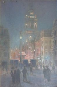 London Street By Lamplight And Rouen (2 Works) London Street By Lamplight And Rouen (2 Works)
