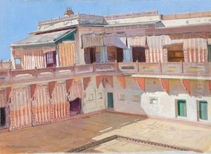 A Snake Boat On The River (+ Courtyard Interior, Benares; 2 Works) A Snake Boat On The River (+ Courtyard Interior, Benares; 2 Works)