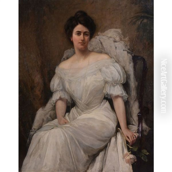 Portrait Of Miss Mary Mckean (later Mrs Scott) Of Lismallard, Omagh, County Tyrone - view 1