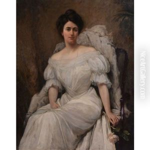 Portrait Of Miss Mary Mckean (later Mrs Scott) Of Lismallard, Omagh, County Tyrone by William Gibbs Mackenzie