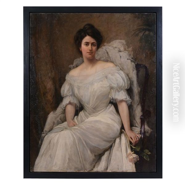 Portrait Of Miss Mary Mckean (later Mrs Scott) Of Lismallard, Omagh, County Tyrone - view 1