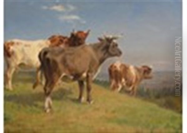 Cattle On A Hillside - view 1