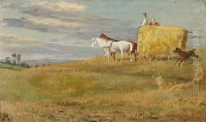 Hostscene (harvest Scene) by Adolf Heinrich Mackeprang