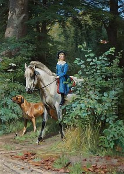 A Girl On Horseback - view 1