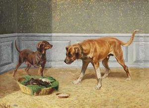 "caecar" Og "diana" by Adolf Heinrich Mackeprang