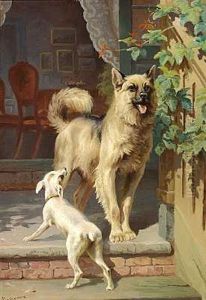 Paa Verandaen by Adolf Heinrich Mackeprang
