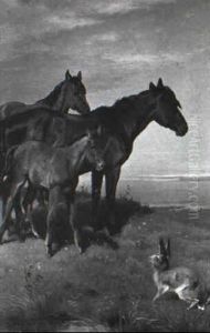 Harens Mide Med Hestene by Adolf Heinrich Mackeprang