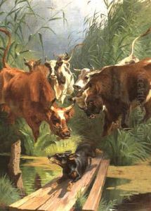 Koer, Der Forskraekker En Gravhund by Adolf Heinrich Mackeprang