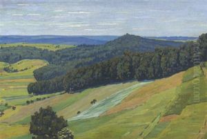 Sommerliche Mittelgebirgslandschaft by Siegfried Mackowsky