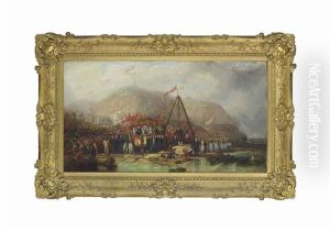 The Laying Of The Foundation Stone Of Seaham Harbour, Co. Durham