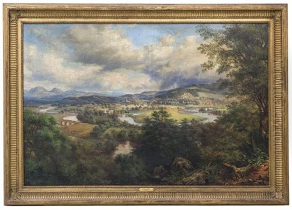 Paisaje Con Poblado Y Rio - view 1