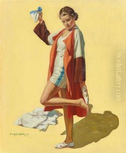 Slipping Into Her Shoes, The Saturday Evening Post Cover, August 11, 1934 by Charles Archibald Maclellan